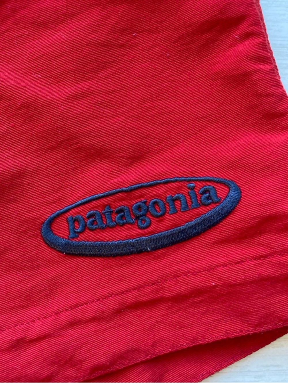 Patagonia Women's Board Shorts Size 13 Red Oval Logo Lace Up Nylon Quick Dry - Picture 2 of 11